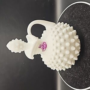 Fenton Milk Glass Hobnail Cruet with Stopper